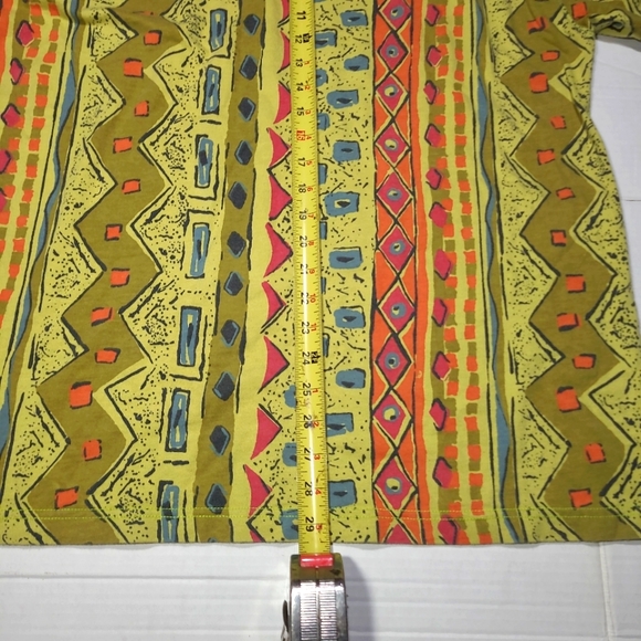 Urban Outfitters Shirt Yellow Geometric Hipster Men's M - Picture 8 of 10